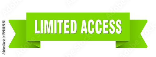 limited access ribbon isolated on transparent background. limited access ribbon