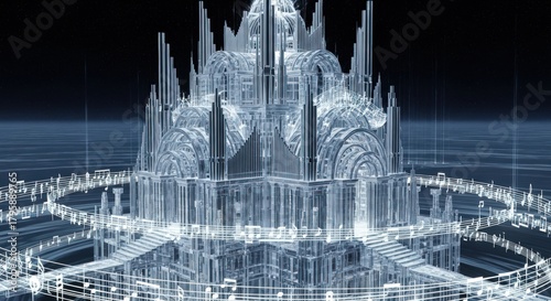 Intricate Crystal City - A Futuristic Architectural Marvel.