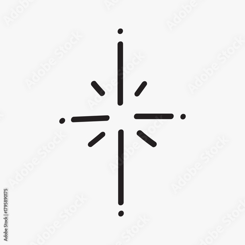Minimalist starburst icon design vector