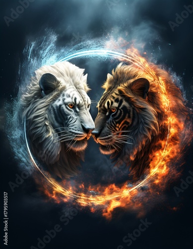 tiger in the night