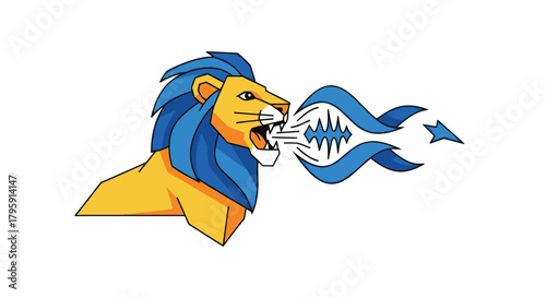 Cartoon Lion's Roar