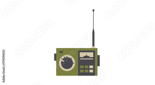 Retro radio with antenna