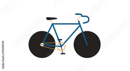 Graphic flat-style road bike