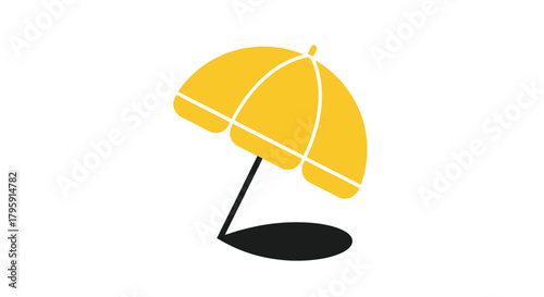 Simplified golden parasol illustration