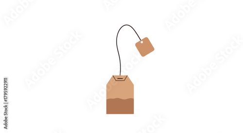 Isolated tea bag