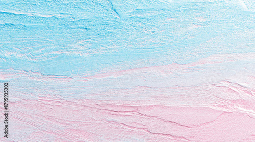 パステルの水色とピンクの塗装テクスチャ
