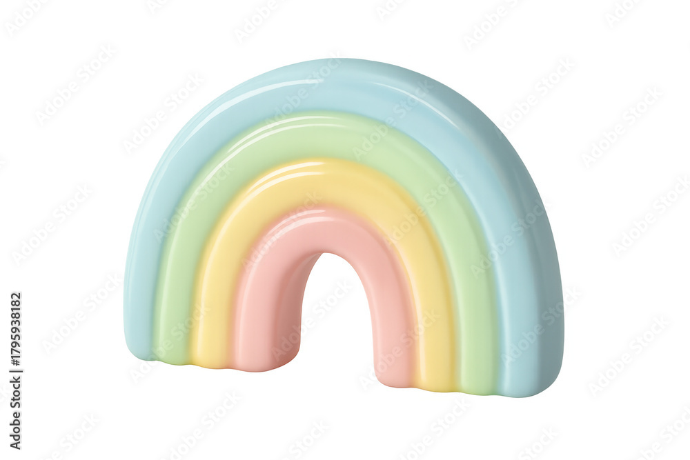 Obraz premium Pastel colors rainbow arch on transparent background