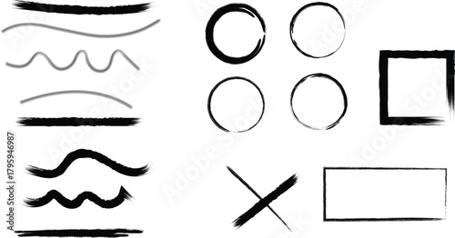 set of symbols on white background