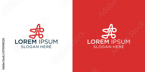 Letter logo with flowing lines for modern brand identity, perfect for creative businesses seeking a memorable and sophisticated visual mark, showcasing brand design inspiration