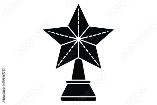 light up star topper vector icon silhouette