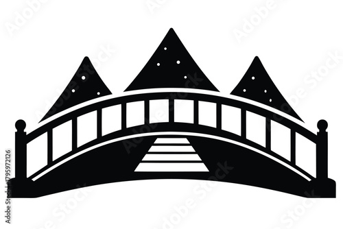 frozen river  vector icon silhouette