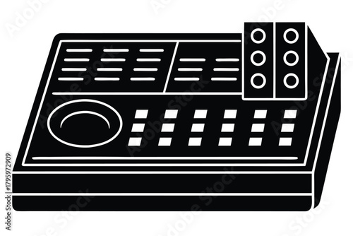 control panel vector icon silhouette