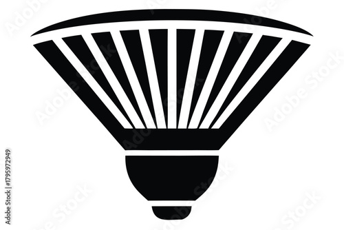 color changing led light vector icon silhouette