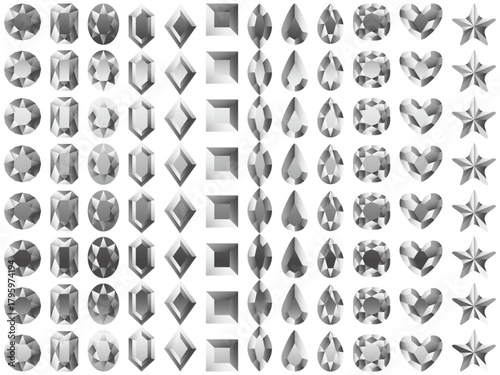 ラインストーン1、2銀