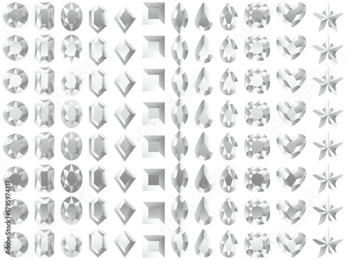 ラインストーン1、6白