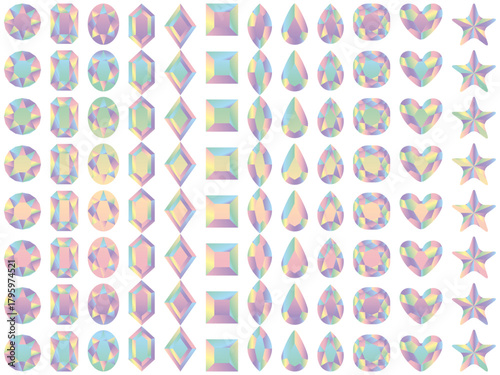 ラインストーン1、20虹淡