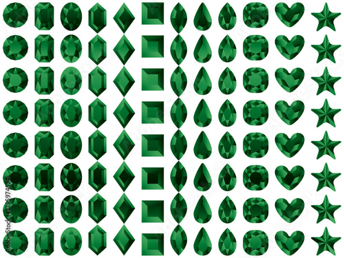 ラインストーン1、17緑