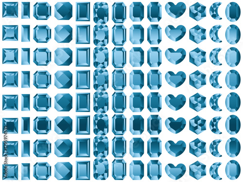 ラインストーン2、5水色