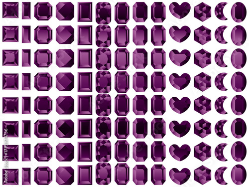 ラインストーン2、13紫