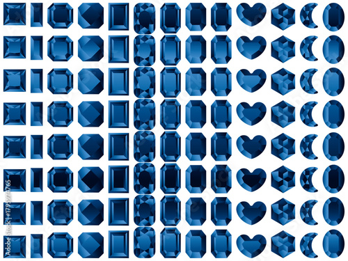 ラインストーン2、15青