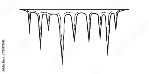 Minimalist icicle outline icon