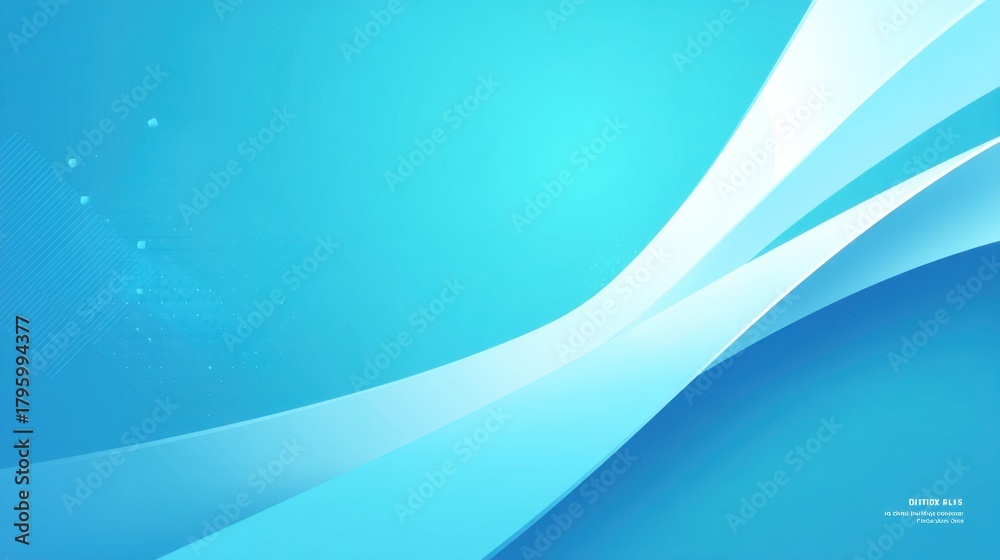 Obraz premium Abstract Wave Background in Bright Blue Color with Smooth Curves and Modern Design Elements Ideal for Technology and Creative Projects