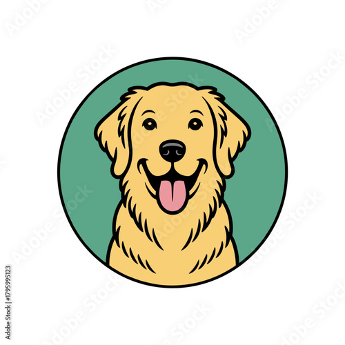 Golden Retriever Circular Logo