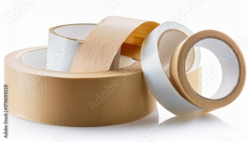 Adhesive Paper Tape Isolated On White Background