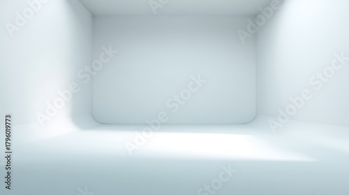 Wallpaper Mural Empty white room with soft illumination creating a minimalist space ideal for product display or creative artistic presentations and exhibitions Torontodigital.ca