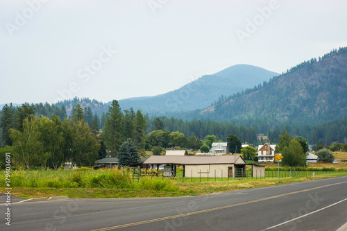 City of Chewelah Washington State with Colville National Forest in distance.