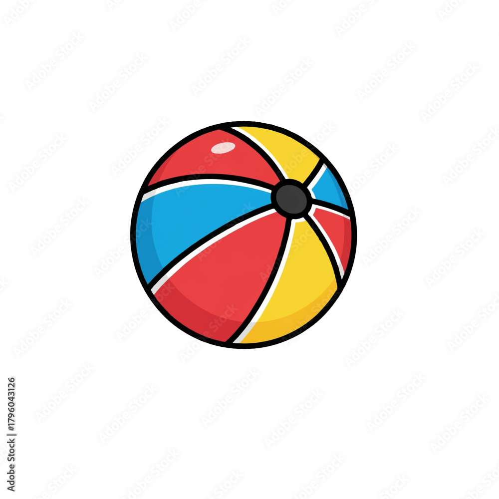 Fototapeta premium Colorful Inflatable Beach Ball Illustration