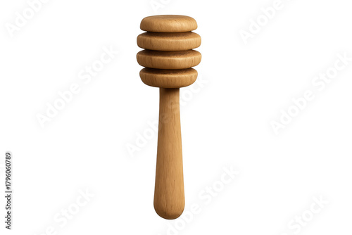 Wooden honey dipper utensil for sweet food