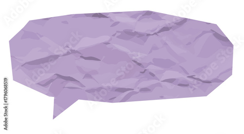 Crumpled Paper Speech Bubble