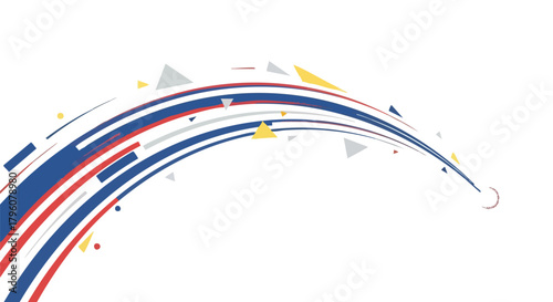 Abstract Dynamic Flat Speed Lines Sport Action Graphic Background