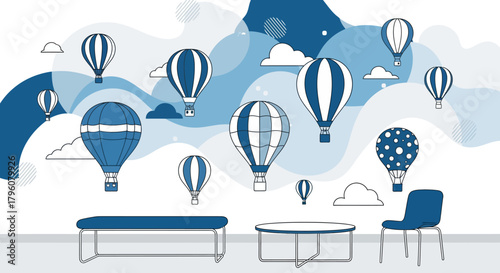 Soaring High A Whimsical Hot Air Balloon Journey