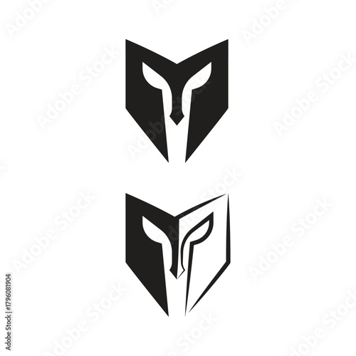 Ancient Warrior Helmet Vector Template