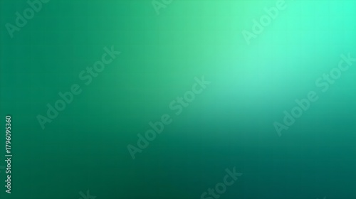 Cool gradient background in emerald green and deep teal, smooth glow with clean grainy surface, futuristic organic-tech aesthetic