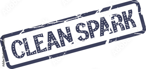 Distressed Clean Spark rubber stamp for inspiration and innovative idea generation