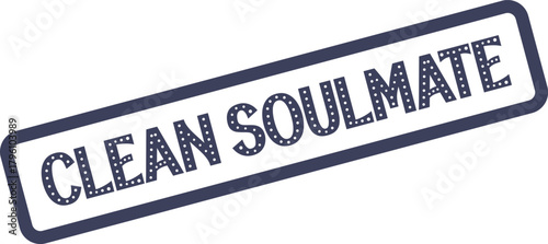 Clean Soulmate rubber stamp impression symbolizing romantic connection and enduring partnership