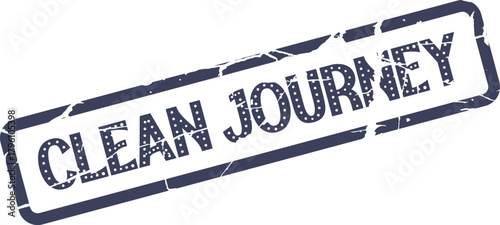Progressive Clean Journey grunge effect stamp symbolizing a pure and positive future path