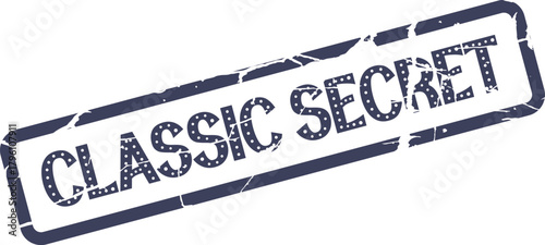 Classic Secret Stamp with Distressed Ink Effect Conveying an Air of Mystery and Confidentiality
