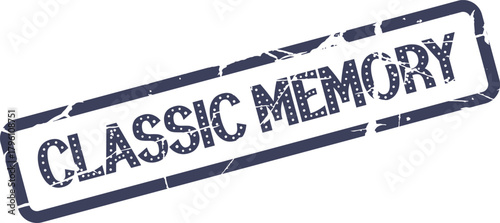 Classic Memory aged textured impression label for vintage themed remembrance and nostalgic reflection