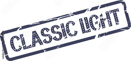 Classic Light aged textured impression label for vintage themed illumination and clarity applications