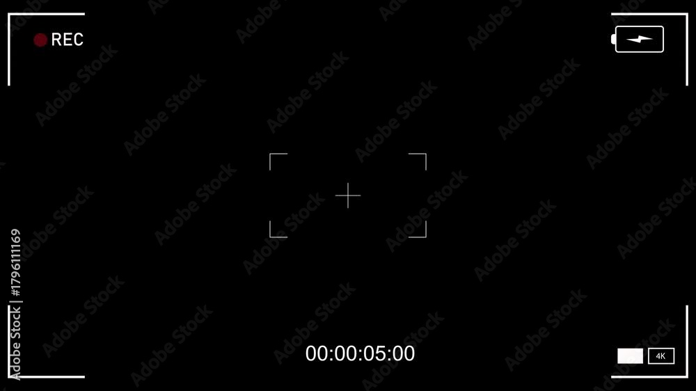 Vidéo Stock Recording camera screen interface with timer on alpha ...