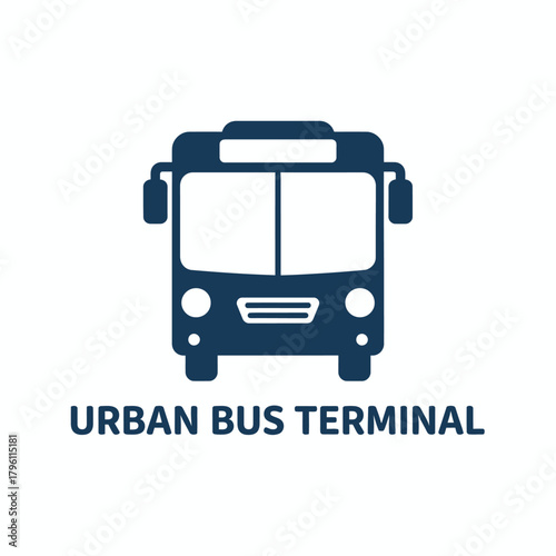 Urban Bus Terminal Travel and Public Transport Logo