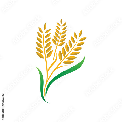 Eco Rice Agriculture Emblem