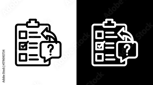 Questionnaire With Icon Set Design