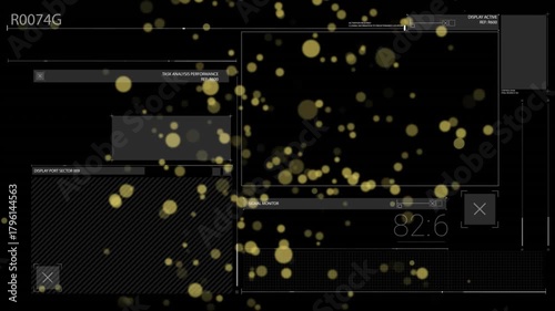 Yellow particles entering HUD, drifting over monitor and causing readout fluctuation for monitoring