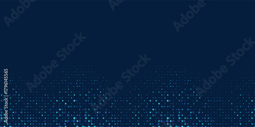 Abstract pixel background. Neon dots. Technological dark background. Vector illustration.