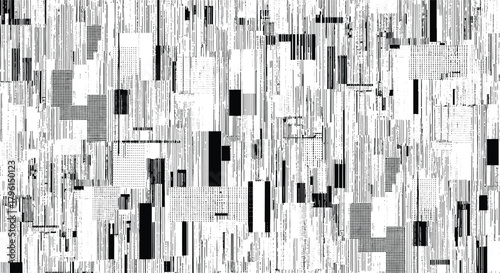 Monochrome pattern overlay. Irregular geometric grid and background texture. Abstract structure graphic.